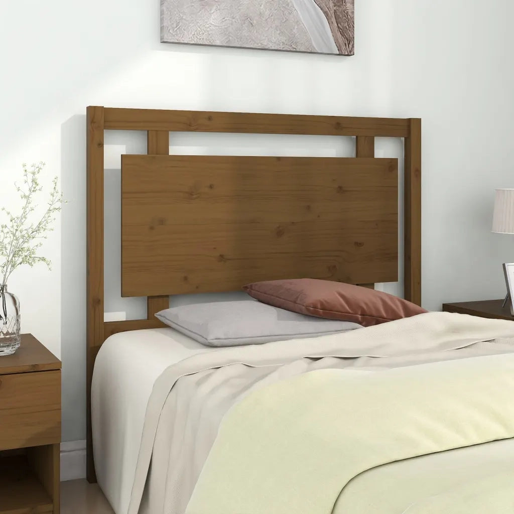 Testiera per Letto ambra 105,5x4x100 cm Legno Massello di Pino
