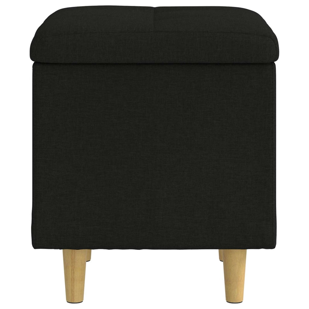 Pouf contenitore con cuscino Nero 40 x 40 x 45 cm Tessuto