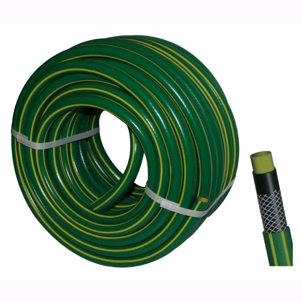 Tubo innaffio per irrigazione 4 strati antialga Verde Flessibile 1/2" da 50 mt