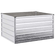 Letto rialzato da giardino Argento 100 x 80 x 55 cm 8006390