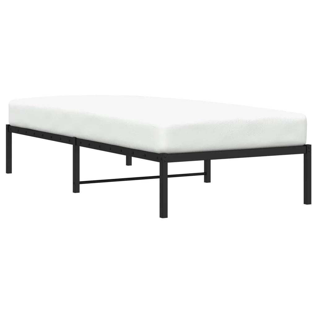 Giroletto-Struttura Letto in Metallo Nero 90x190 cm 369560