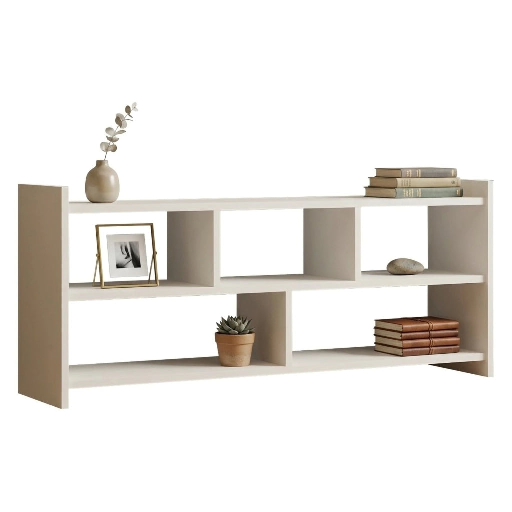 Loreglia, Mobile Porta tv 5 Ripiani, 118x28x55h cm Bianco