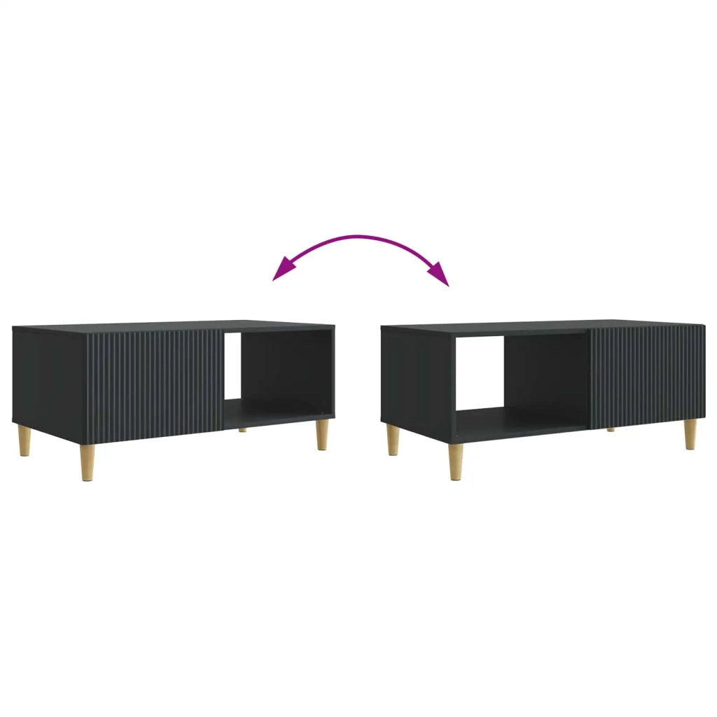 Tavolino da salotto Nero 90 x 50 x 40 cm Legno ingegnerizzato