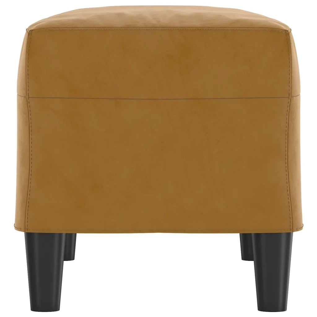 Panca Marrone 70x35x41 cm in Velluto 349404