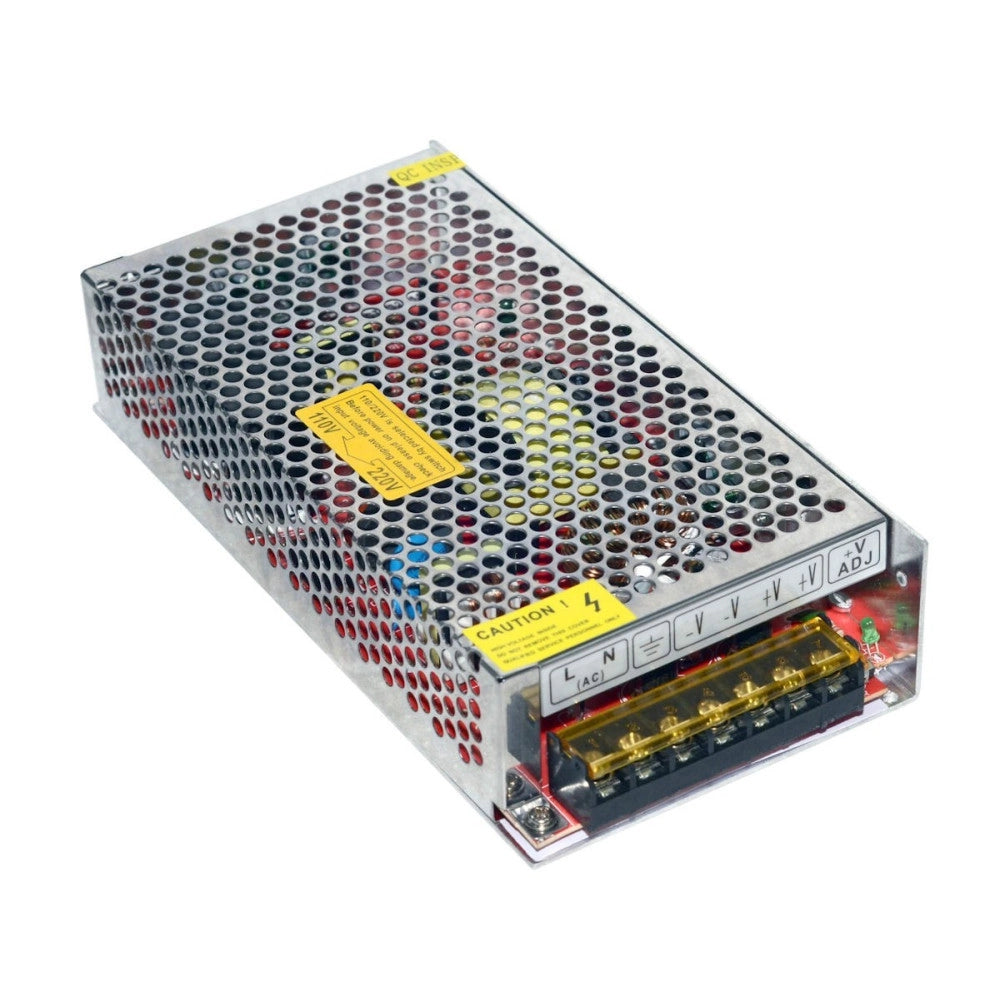 Trade Shop - Trasformatore Alimentatore Stabilizzato Per Striscia A Led Switch Trimmer 12v -     -10 Ampere  -