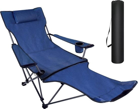 Beach Chair Opvougbile con Sedia con Sostegno Rotaia - Seduta da Spiaggia Leggera e Portatile con Schienale