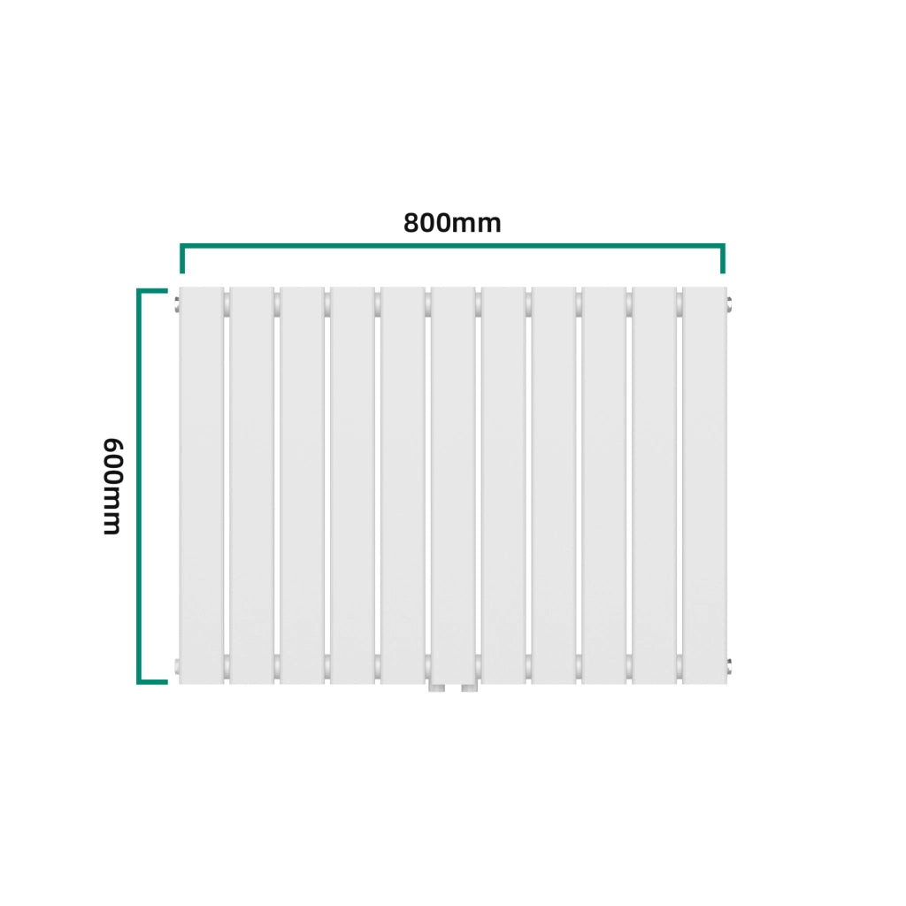 Termosifone Nore ad Acqua Calda Pannello Singolo con Elementi Piatti 60 x 80 cm - Bianco [neu.haus]