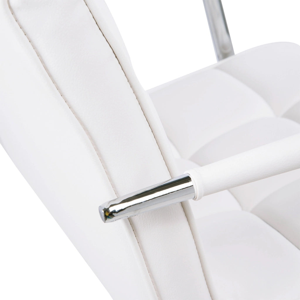 Sedia da ufficio retro' ¨C zephmum ¨C bianco 52.5x54x99 cm