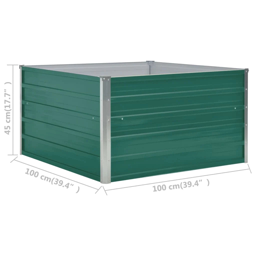Fioriera 100 x 100 x 45 cm acciaio zincato verde 02_0000786