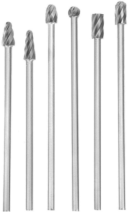 Frees in Acciaio Duro - 6 mm - Lega Dura - Lunghezza 150 mm - Per Lavori di Precisione - 6 Pezzi