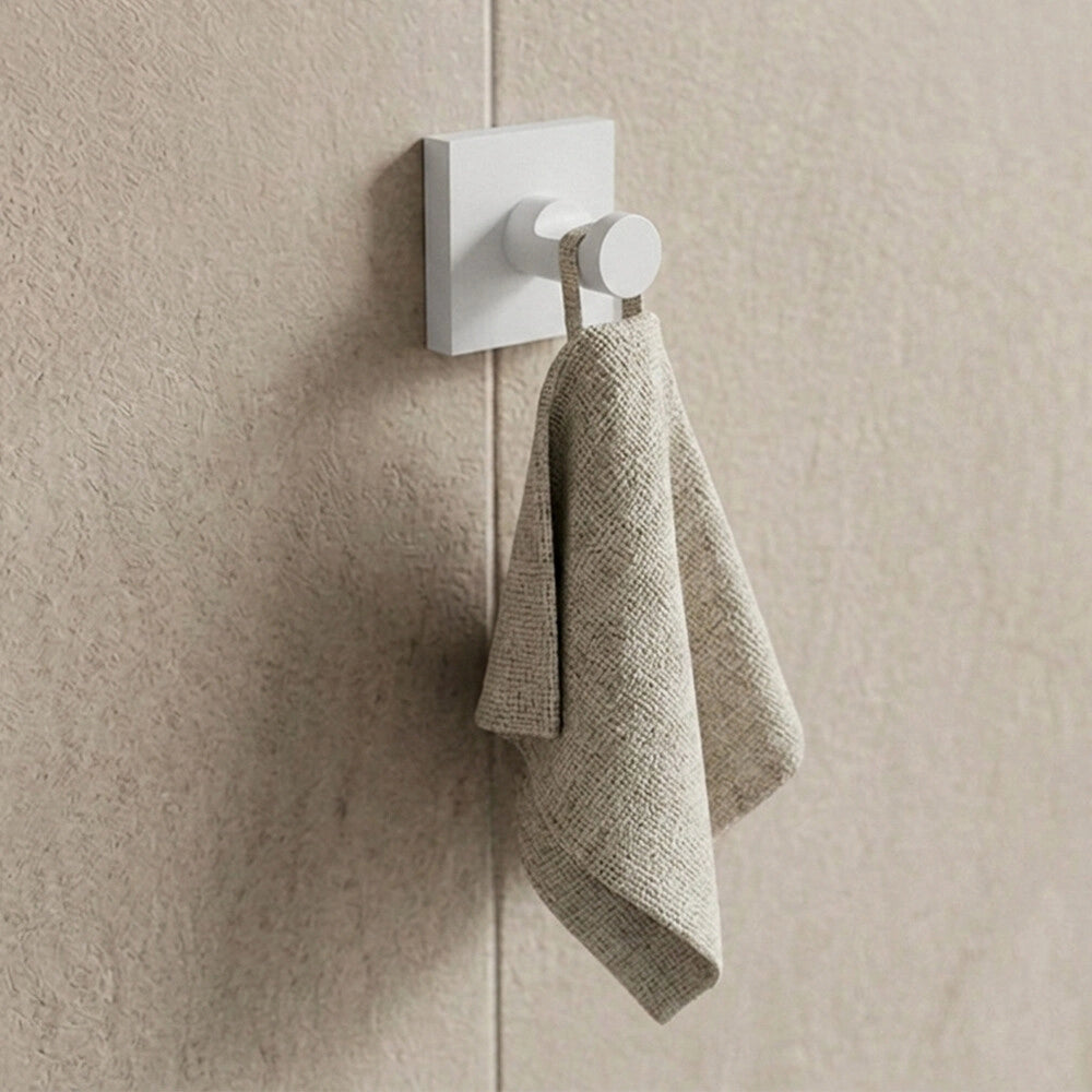 Set 2 appendiabiti da muro bianco in acciaio inox Sidera