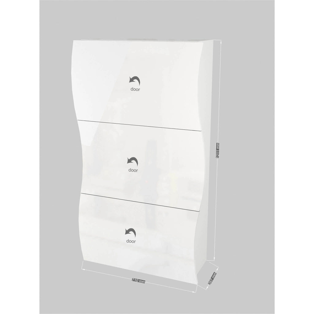 Scarpiera Moderna 3 Ante 71x26,6x121,4cm - APOLLO
