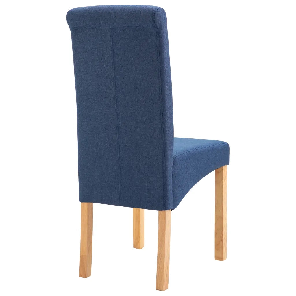 Sedie da Pranzo 4 pz Blu in Tessuto 249028