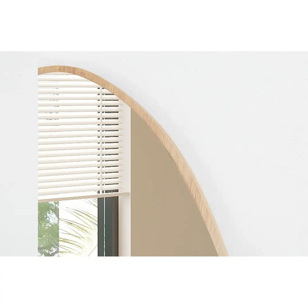 Specchio asimmetrico NARA – 60x80 cm – Finitura rovere invecchiato – MDF decorativo in legno – Design organico