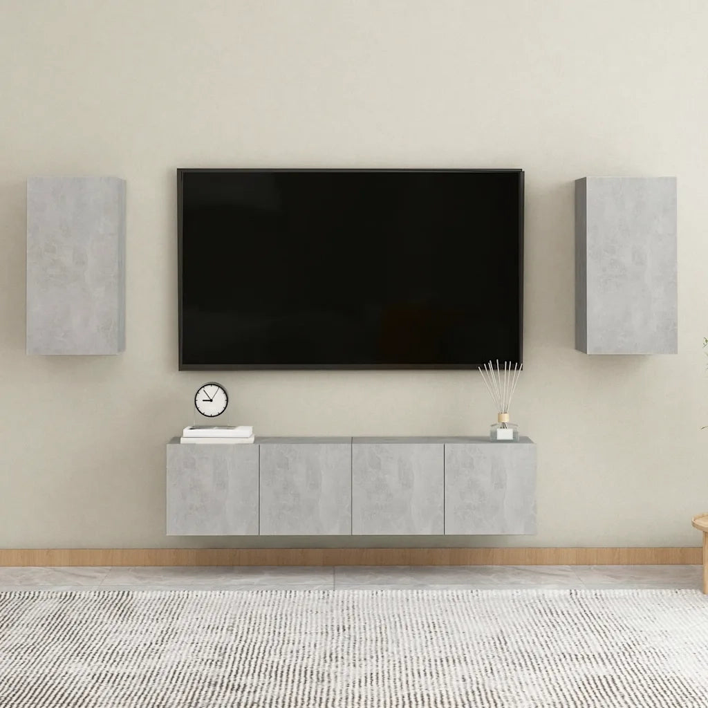 Mobile TV Grigio Cemento 30,5x30x60 cm in Truciolato