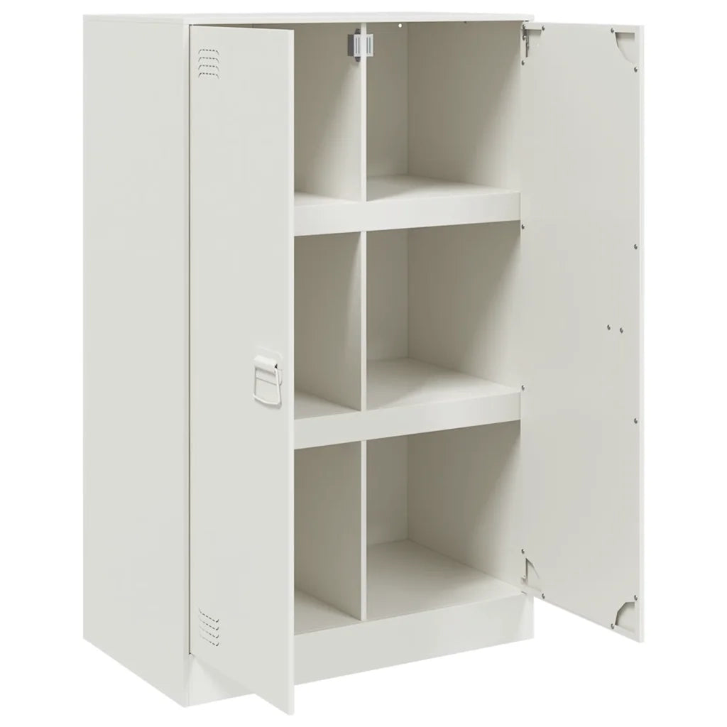 Credenza-Buffet-Armadio da cucina Bianca 67x39x107 cm in Acciaio 229931