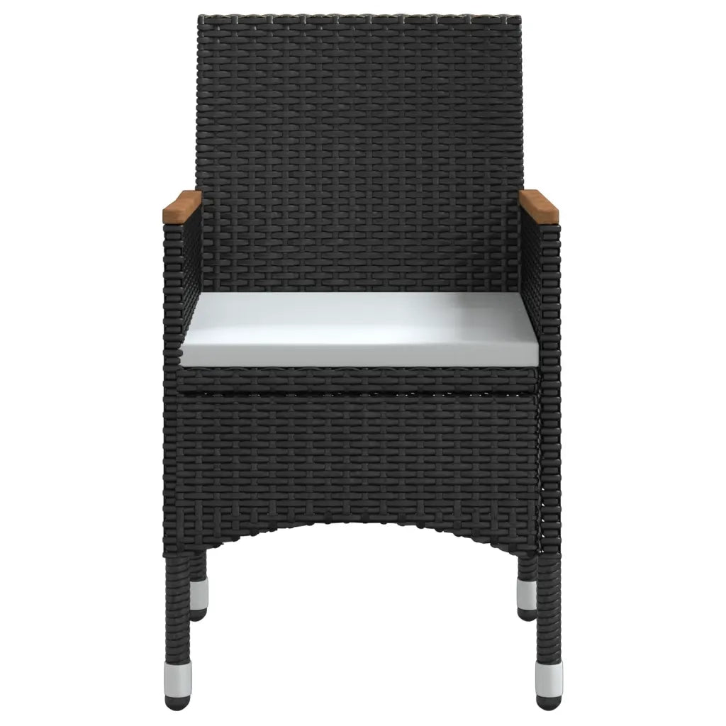 Set da Pranzo da Giardino 5 pz con Cuscini Nero cod mxl 51993