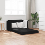 Divano Letto da Terra 2 in 1 Nero 112x174x55 cm Tessuto 353966