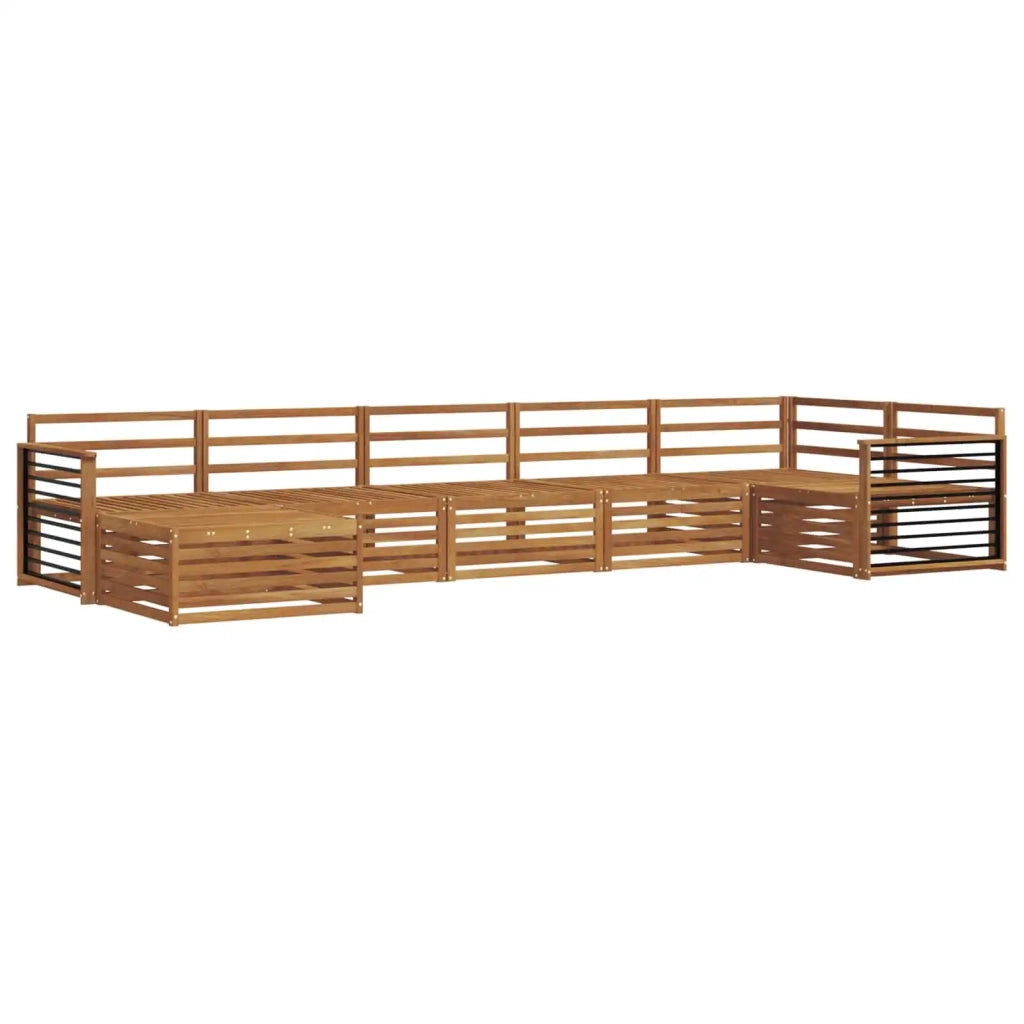 Set divani 7 pcs Naturale Legno di Acacia Massello 3373829