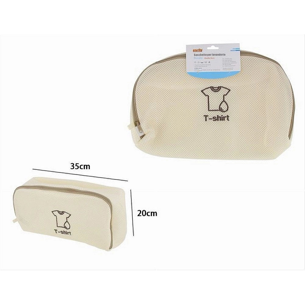 Trade Shop - Sacchetto Lavanderia Lavatrice Lavaggio Biancheria Rete Maglia 35x2x10 Cm 59118 -