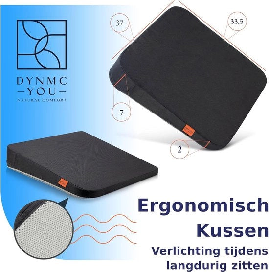 Wigkussen auto ergonomico - Zitkussen auto ergonomico - Steggi, flessibile - Cuscino di schiuma per auto, alzabranco, sostegno auto, ufficio