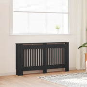 Copertura per Radiatore Nera 152x19x81,5 cm in MDF 288177