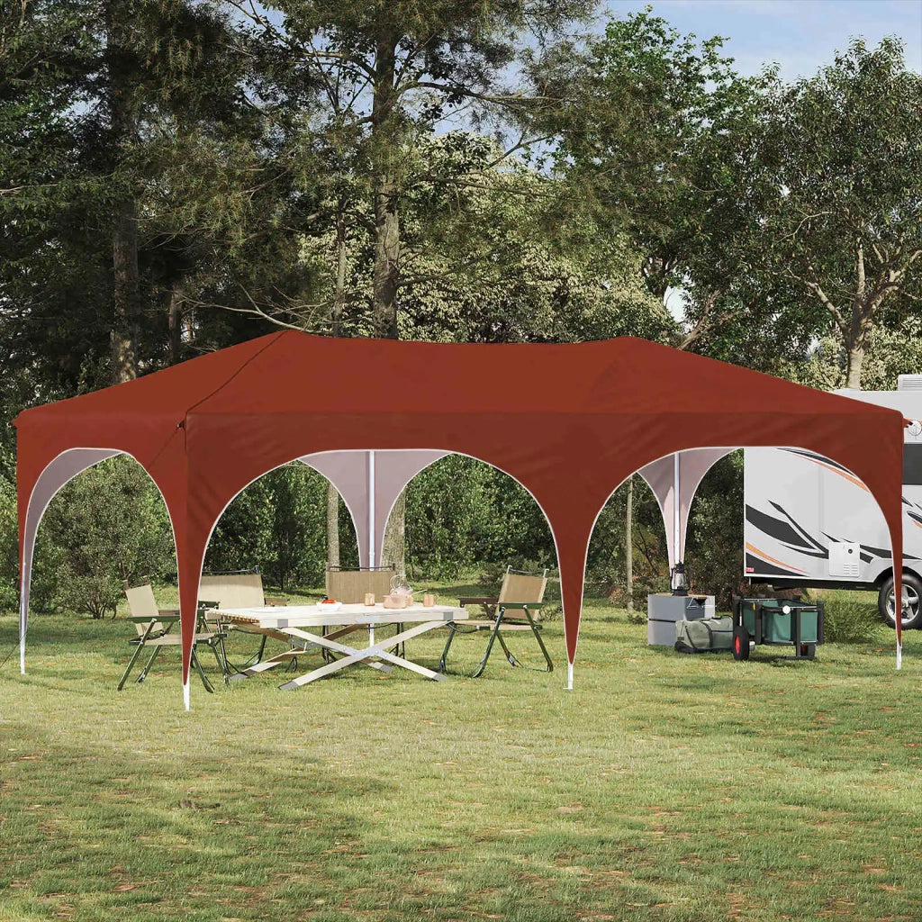Tenda per feste a pop-up-Gazebo Terracotta 575 x 288 x 245 cm 597249