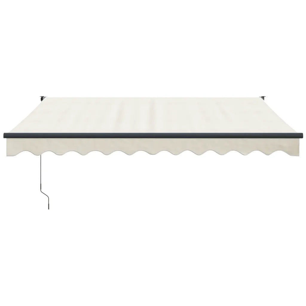 Tenda da Sole Retrattile Crema 3,5x2,5 m in Tessuto e Alluminio