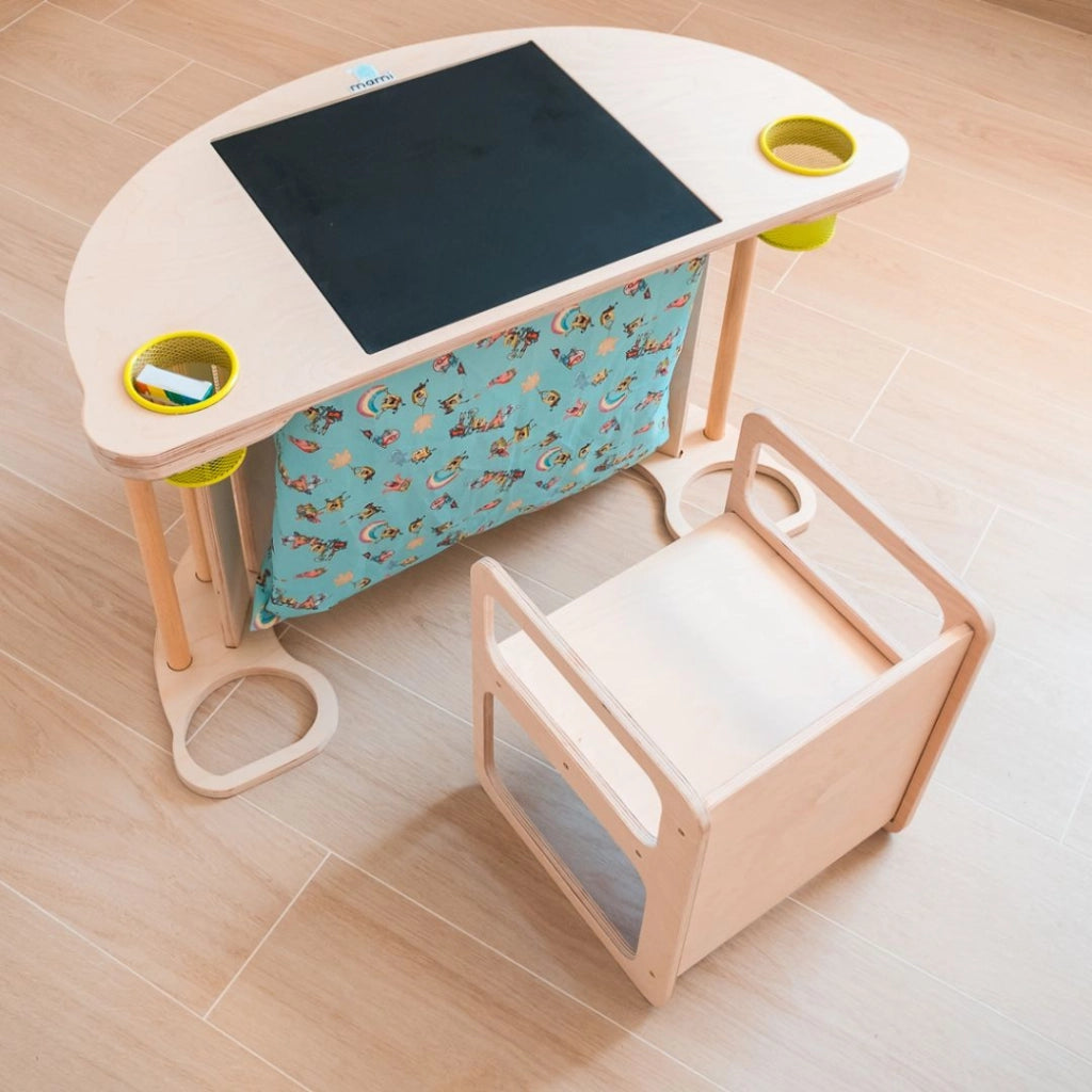 Dondolo/Tavolino + Sedia multifunzione Magic Table