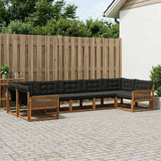 Set di divani da esterno 7 pz Naturale e Nero 3381668