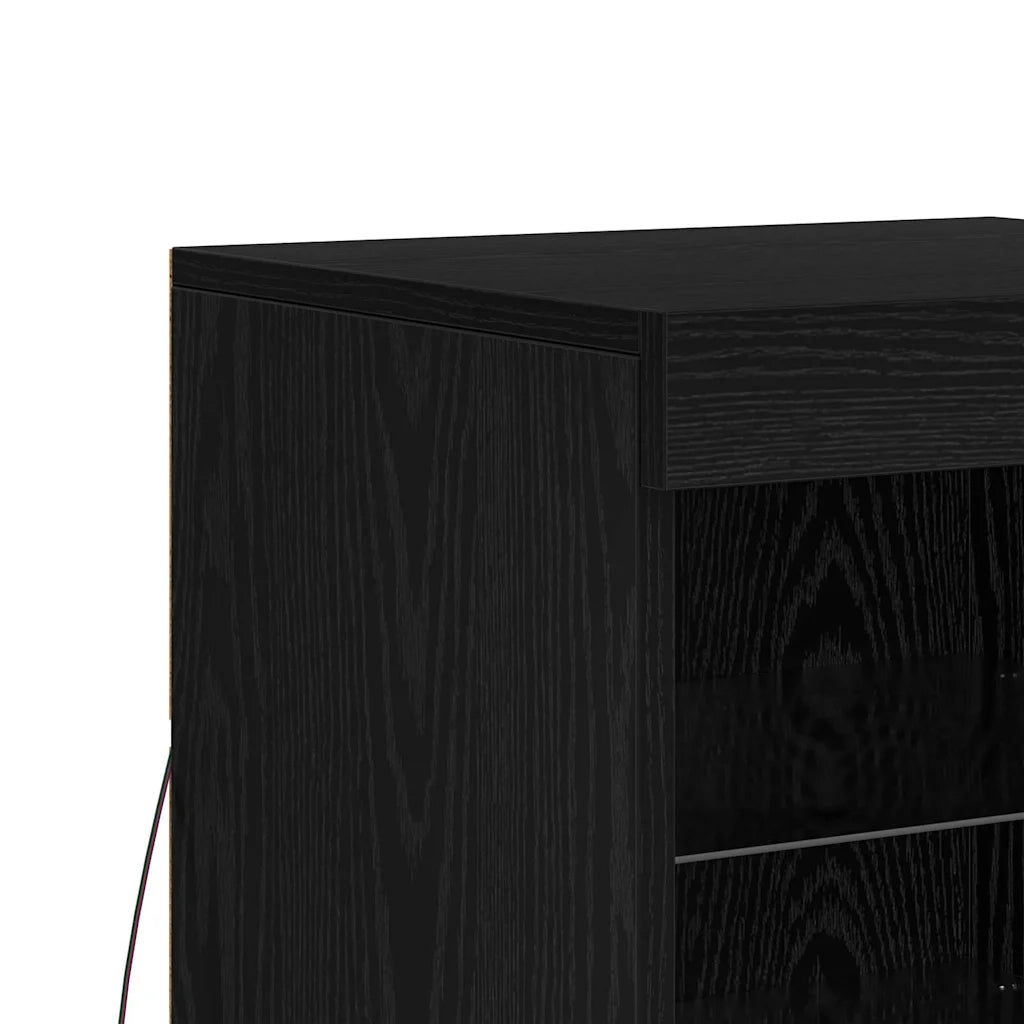 Credenza-Buffet-Armadio da cucina Rovere Nero 41 x 37 x 67 cm Legno multistrato 662093