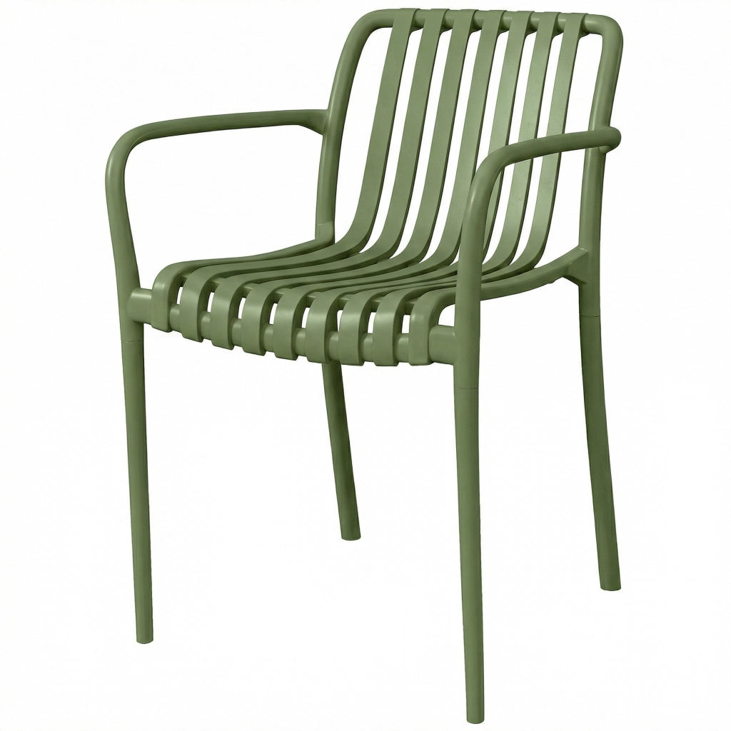 Sedia da Pranzo da Giardino Impilabile con Braccioli ¨C zephmum ¨C Grigio