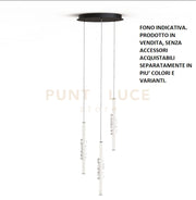 KIRA-S3 Sospensione base tonda nera 3 luci a led diffusori bianchi dimmerabile SDD 2800 - 5000k 75W 4875L