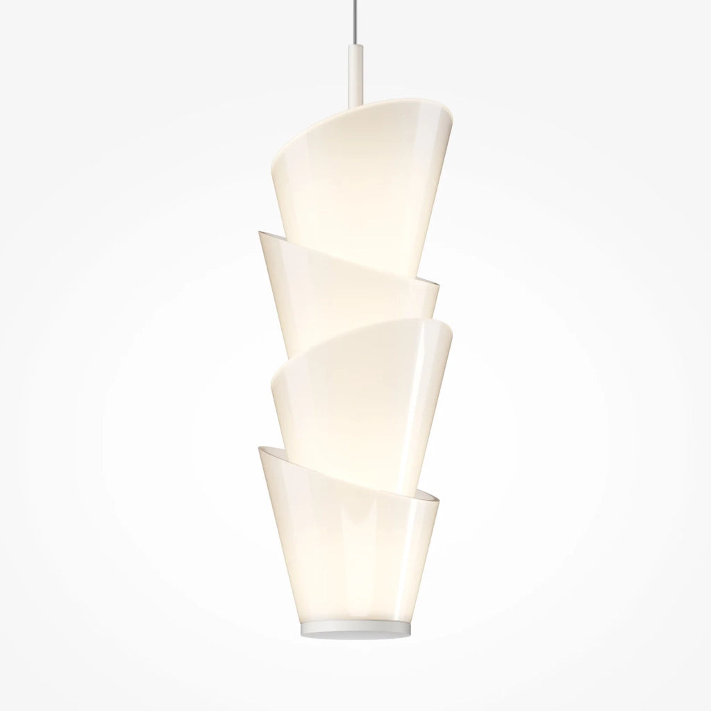 Maytoni Sospensione Moderna Seoul 1 luce LED integrato bianco metallo diffusore opalino