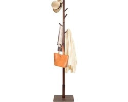 Capocassettiera in legno massello - Standard per abiti con ganci - 8 pezzi - Miele - Legno di gomma - 30x30x180 cm
