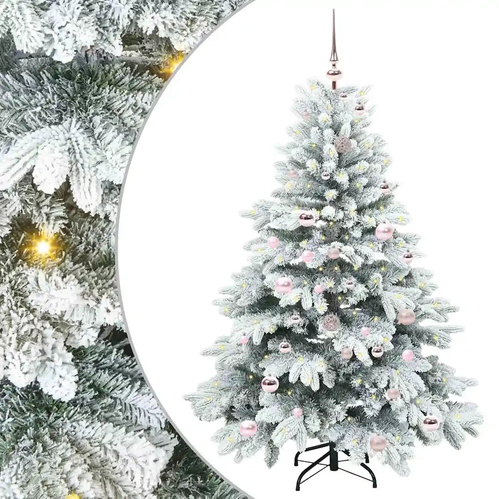 Albero di Natale artificiale con 150 LED Bianco 150 cm PE e PVC