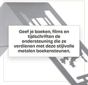 Supporti per libri antiscivolo - Supporto per libri in metallo - Supporto per libri nero - Libreria - Librerie - Resistente ai shock