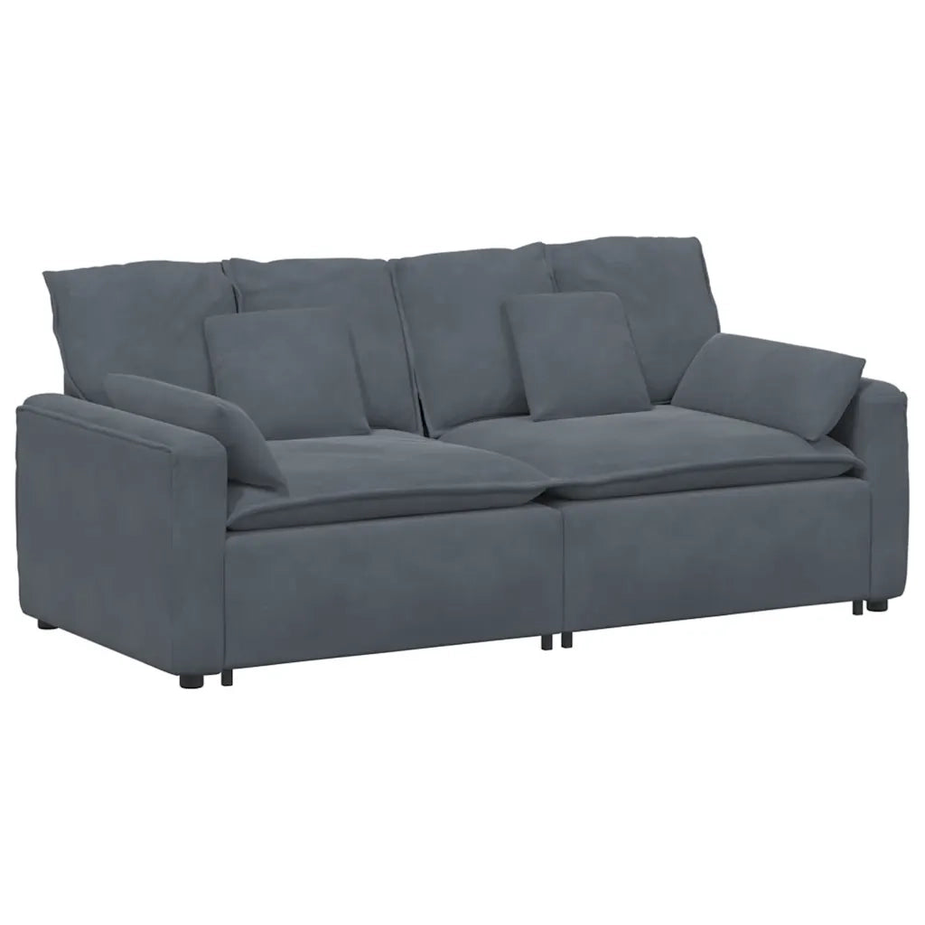 Divano Modulare con Cuscini Grigio Scuro 3321130