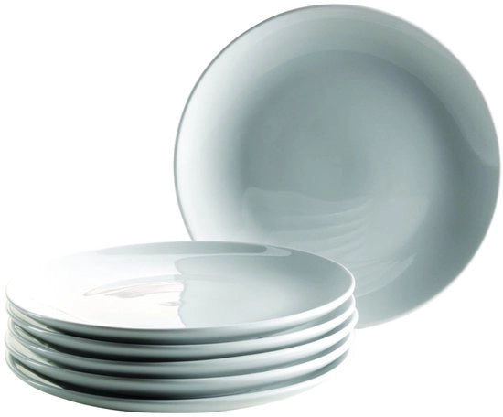 Colombia serie, tavola da dessert 19 cm, servizio da tavola in porcellana per 6 persone, bianco