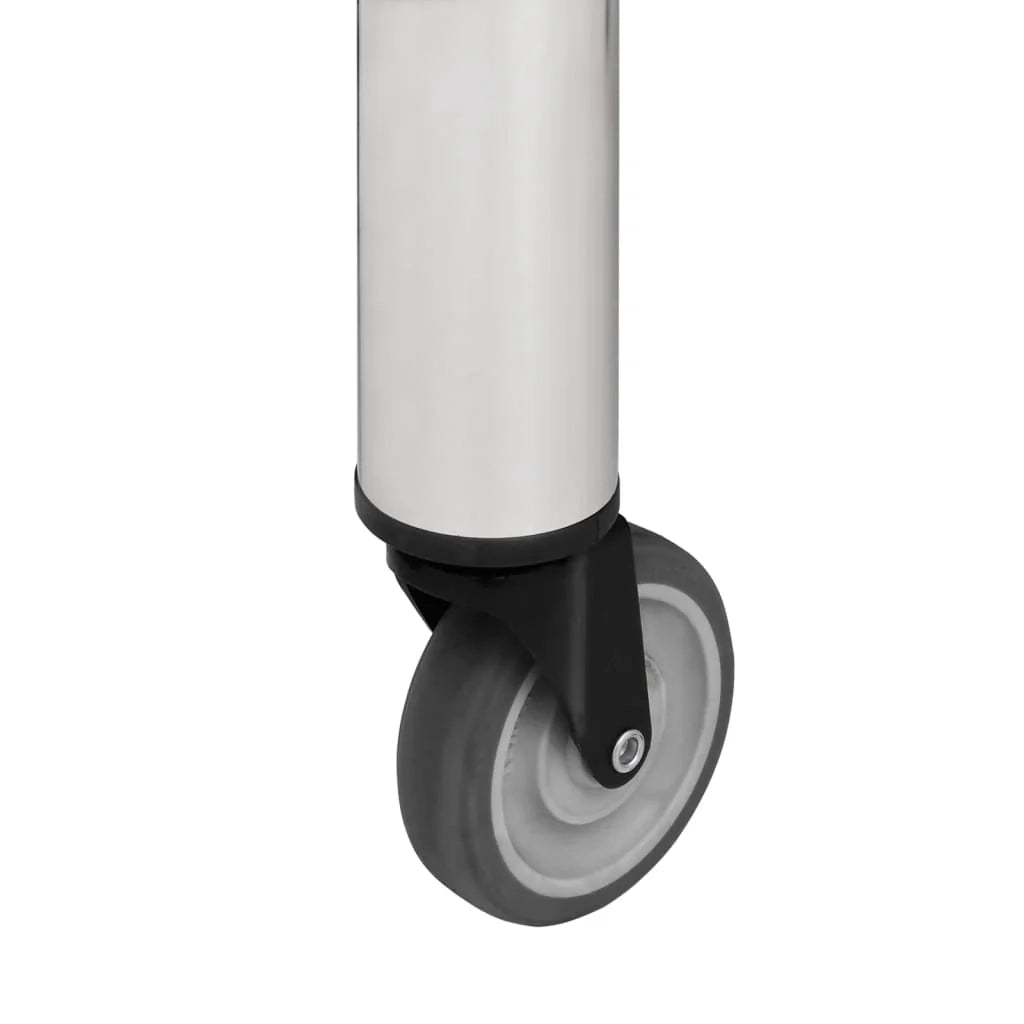 Tavolo da lavoro da cucina con ruote 80 x 30 x 85 cm acciaio inox 02_0001915
