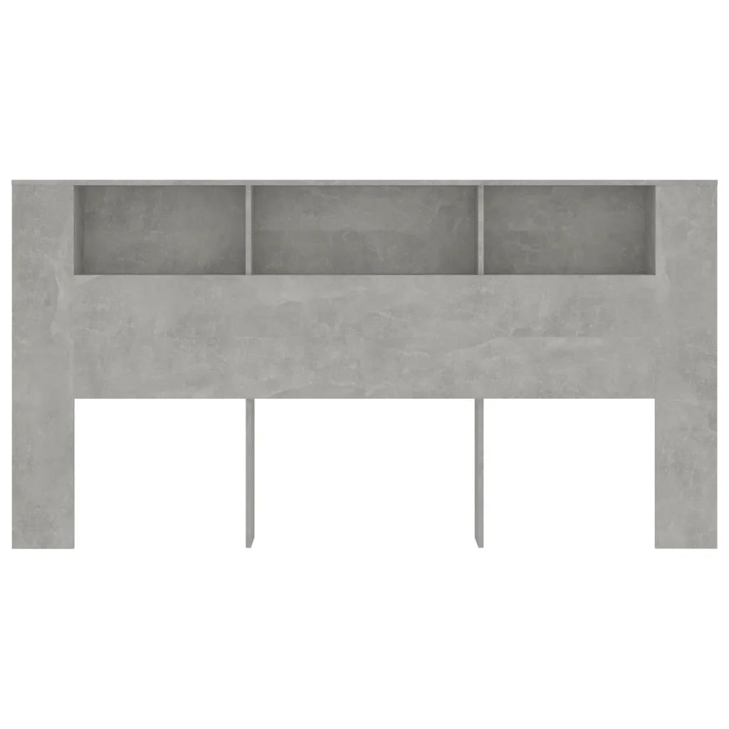 Testiera con Scomparti Grigio Cemento 200x18,5x104,5cm 811956