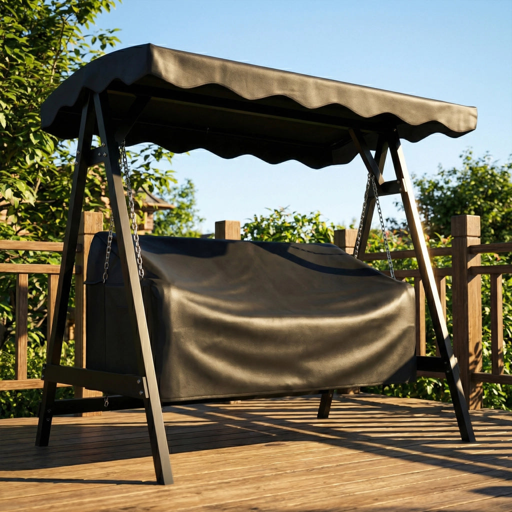 Copertura per Altalena da Giardino 3 Posti ¨C zephmum ¨C 420D Oxford, Impermeabile, Antivento, UV Resistente