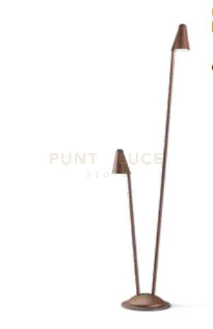 PALETTO DA ESTERNO 2 LUCI LED 4000K 1220LM 12W IP65 CORTEN GRASS DOUBLE H.113CM
