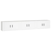 Mobili Porta TV a Parete 3 pz | Armadietto TV | Mobile Porta TV Bianco 80x34,5x40 cm