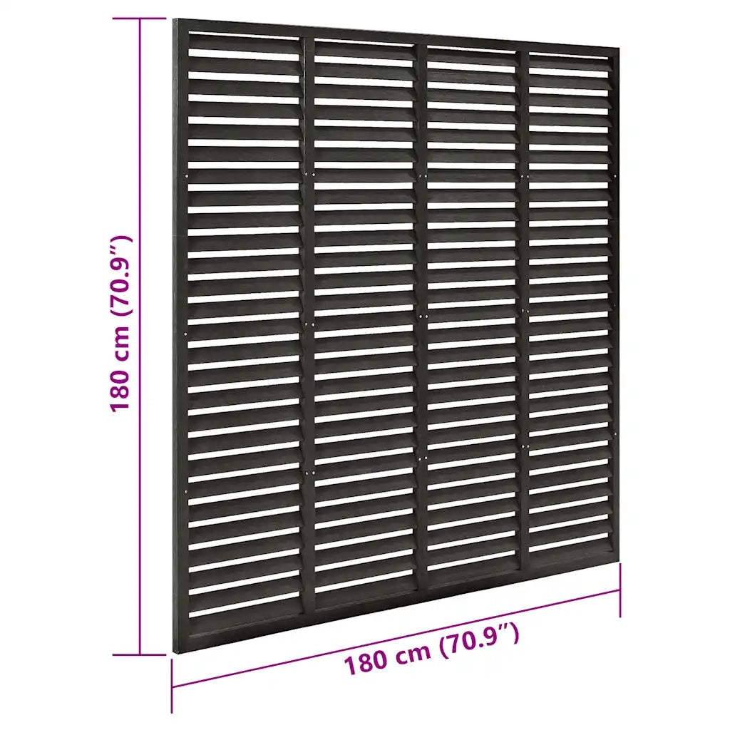 Recinzione a Persiana in WPC 180x180 cm Nera cod mxl 6595