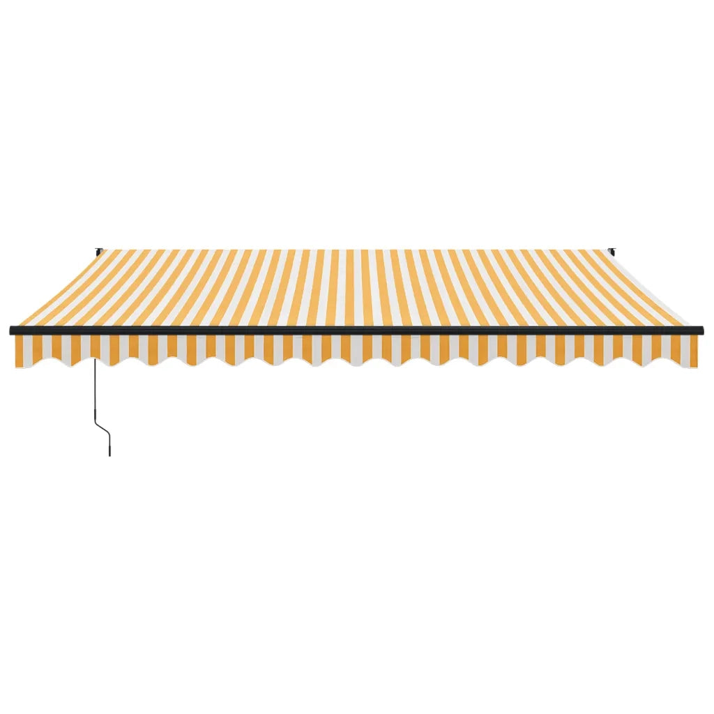 Tenda Retrattile Gialla e Bianca 4,5x3 m in Tessuto e Alluminio 3154459