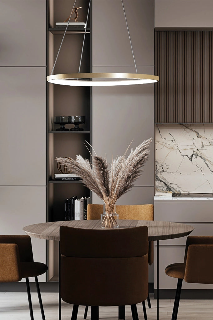 Lotus Sospensione a LED 48W 3000K Nero - Lampada da soffitto asimmetrica moderna IP20 CRI80 dimmerabile - Rossini Group