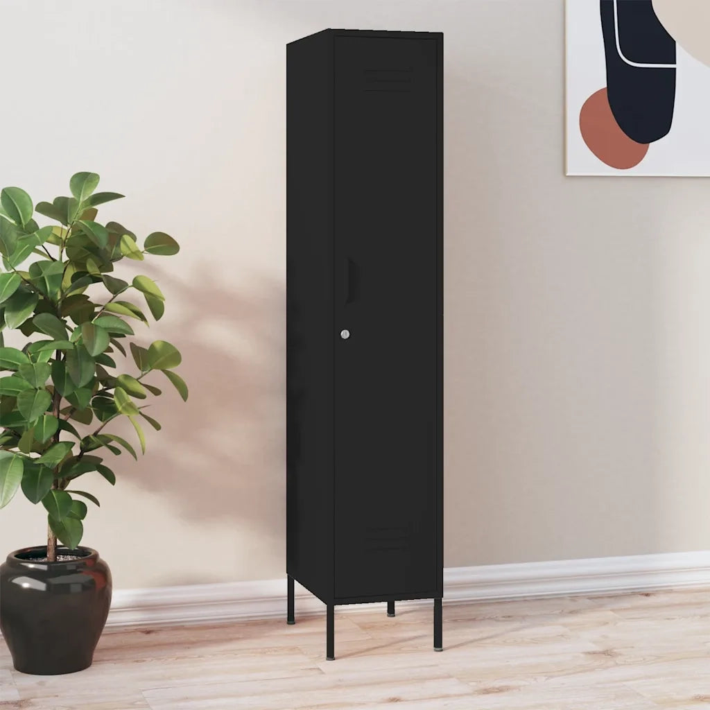 Armadio Nero 35x46x180 cm in Acciaio cod mxl 53832