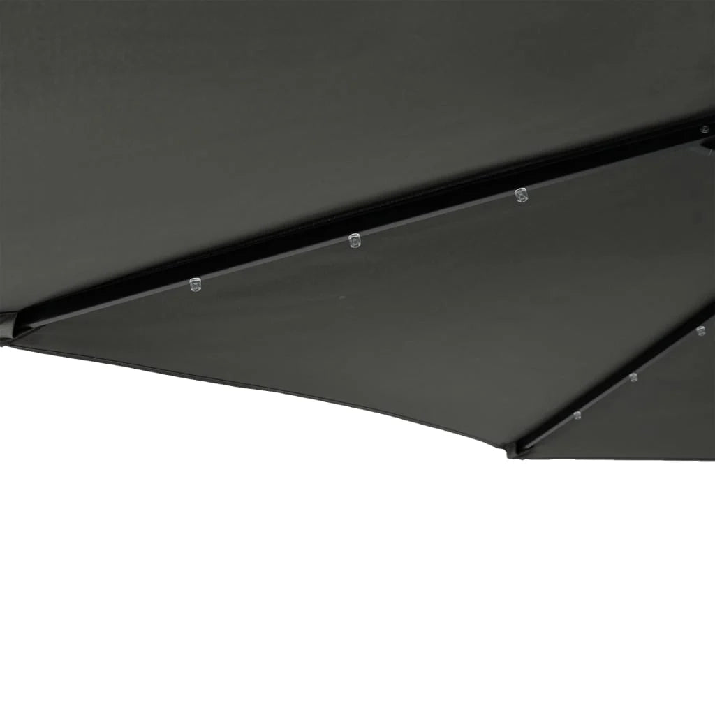 Ombrellone da giardino inclinabile con manovella 225 x 225 x 212 cm atmosfera accogliente poliestere antracite 02_0056370