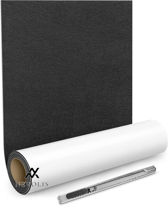 Pannelli Autoadesivi in Feltro 60 x 150 cm Nero Pads Multifunzionali per Gambe di Divani Tavoli Sedie con Adesivo Forte.